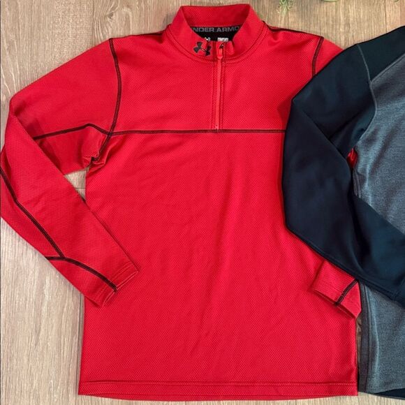 ((2 PIECE)) MENS NIKE AND UNDER ARMOUR QUARTER ZIP PULLOVERS SIZE MED - Picture 2 of 6